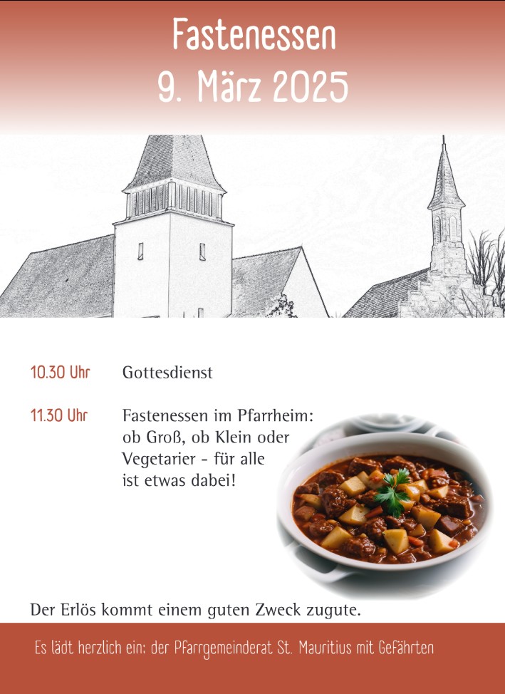 Einladung Fastenessen 2025