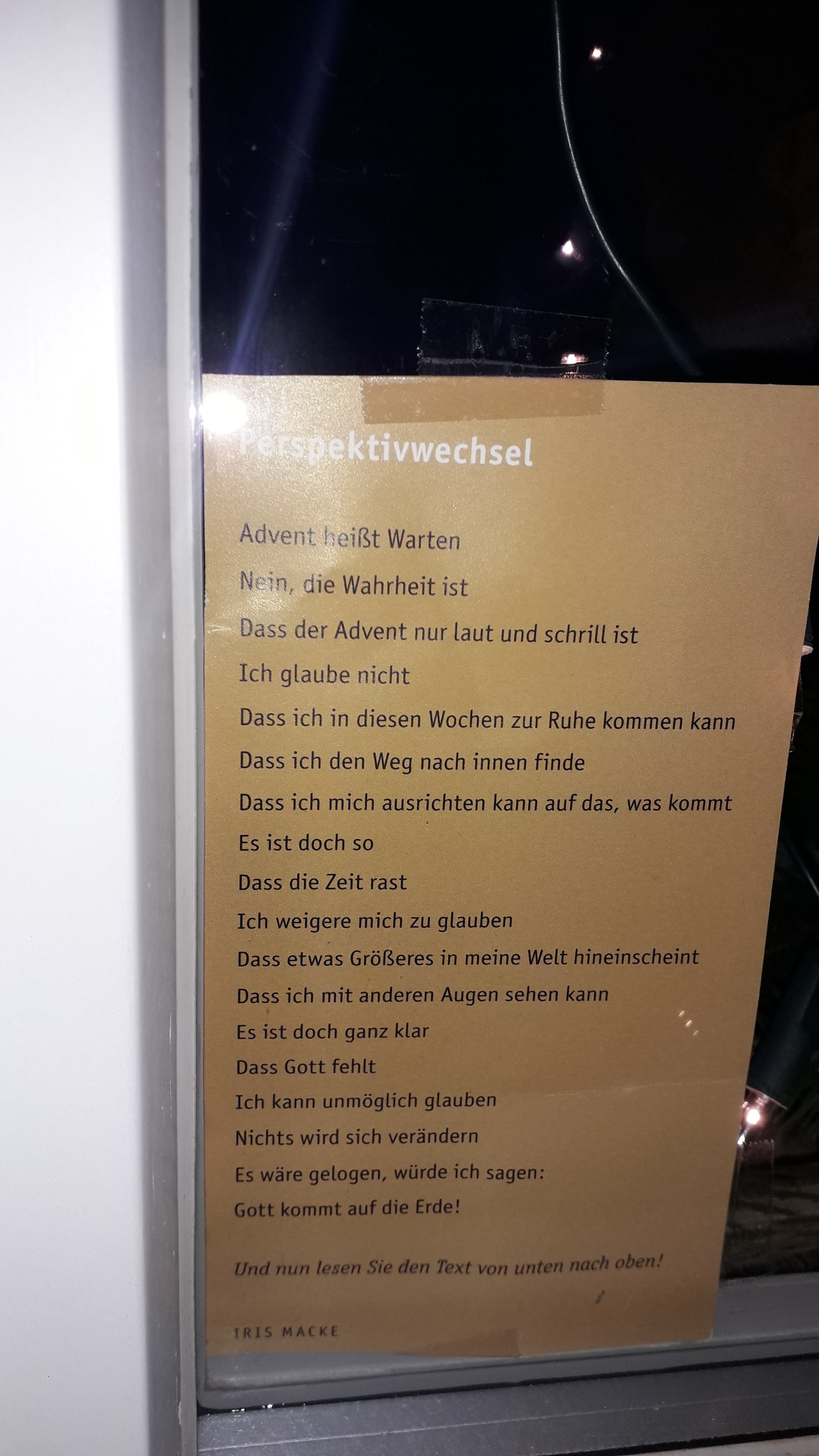 Zweites Adventsfenster